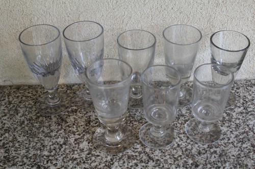 Lot verres anciens en - 8,