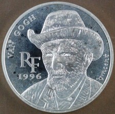 FRANCE 10 FRANCS TRÉSOR DES MUSÉES VAN GOGH 1996 ARGENT