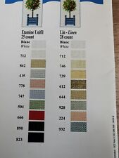 TOILE ETAMINE A BRODER DMC 10