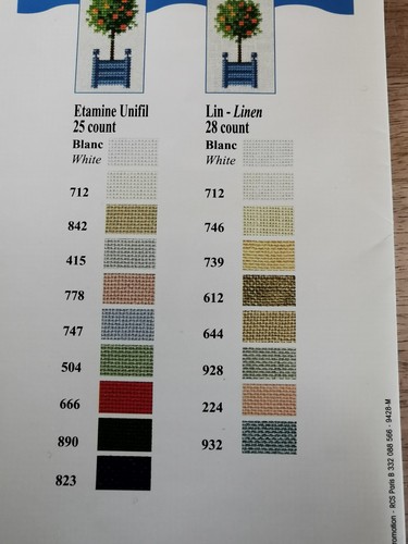 Toile etamine broder dmc 10 - toile, a