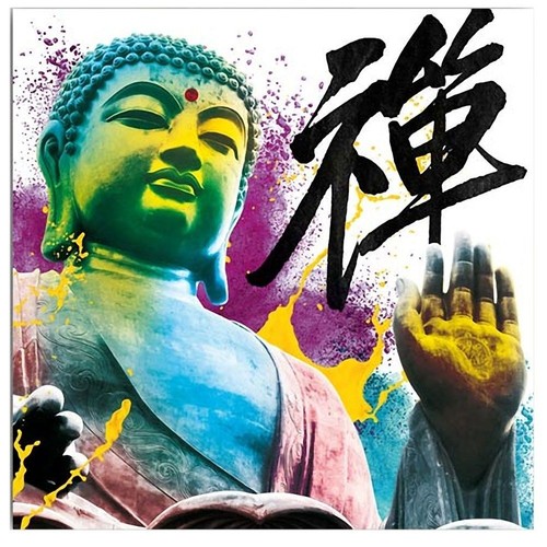 Cadre bouddha toile - bouddha,