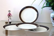 Lot de 4 assiettes à déjeuner Rorstrand Koka Brun