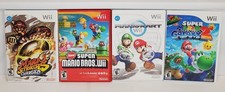 Nintendo Wii Mario Game Collection All in Original Boxes w. Manuals & Inserts