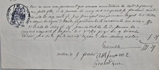 Lot 307. document 1872, reçu