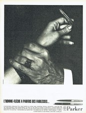 Advertising 088 1966 Parker Ballpoint Fountain Pen Signed Man - Arrow