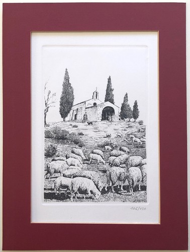 Gravure eau forte - l'eau,