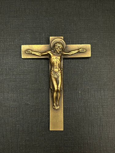 Crucifix bronze ancien - en,