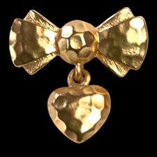 Broche vintage Coeur Noeud en