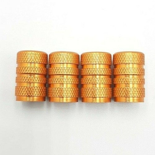 Bouchons valve strié orange - bouchons,