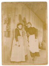 PHOTO Photography, 2 Women Phone Wall Antique Home Scale Indoor