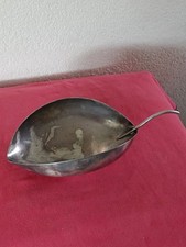 argenterie christofle Sculpture Feuille Vide Poche Ancien Designer 1930