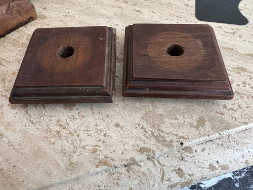 Paire frontons bois chêne xix - chêne,