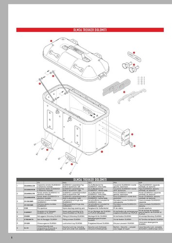 Charnière top case givi - charnière,