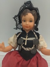 Poupee Bella 7" Traditional Ethnic European Doll Souvenir Molded Hair