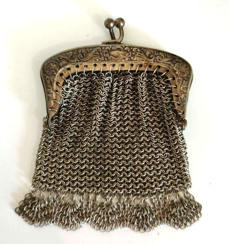 Ancien porte monnaie cotte - à,