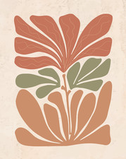 Affiche végétale ton terre