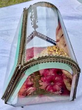 Coffret ancien verre biseauté