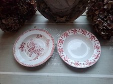 2 Assiettes creuses roses