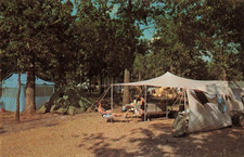Postcard Hermitage, MO: Lake Pomme De Terre, Missouri Crystal Lake, Camp Grounds