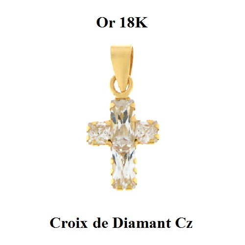 Pendentif croix diamant cz - pendentif, de