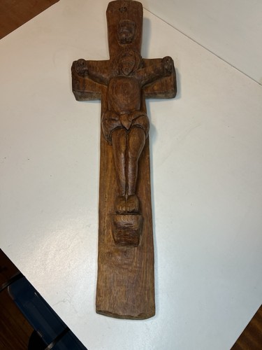 Grande croix crucifix bois - en,