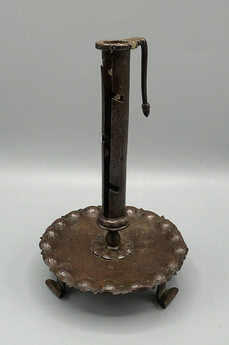 Bougeoir fer forgé rat de - en,