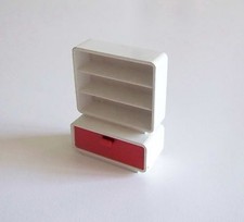 PLAYMOBIL (R451) DAYCARE - Vintage Red & White 3290 Shelf Cabinet