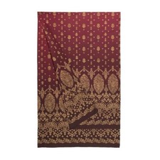 Jeté en coton bordeaux Bassetti Granfoulard Gold Decor R1