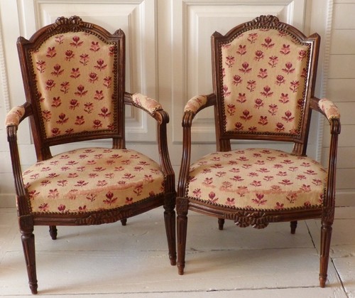 Paire fauteuils cabriolets - paire,