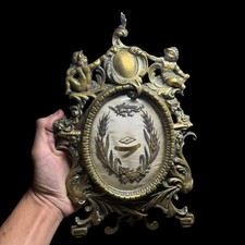 Important Reliquary & 19th Century Eme & Remarkable Sound Bronze Frame 