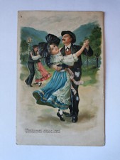 CPA Costumes Alsaciens - Carte