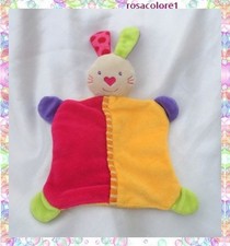 Doudou Plat Lapin Fuchsia