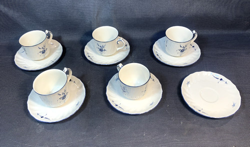 Lot tasses 6 soucoupes - lot,