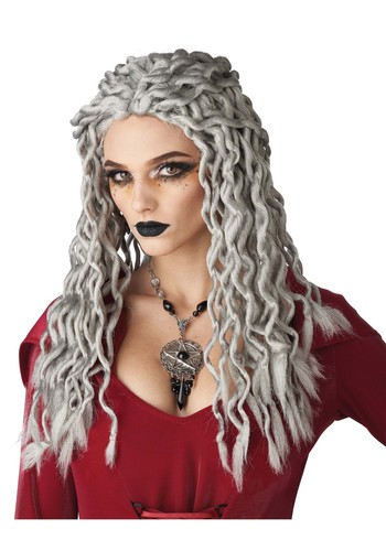 Gray crinkle dreads wig - gray,