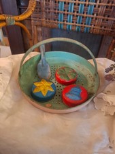 jeux plage ancien : ancien tamis pelle moules pour plage  deco shabby campagne