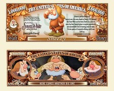 ATCHOUM ! BLANCHE NEIGE ET LES 7 NAINS BILLET MILLION DOLLAR Dessin animé Disney