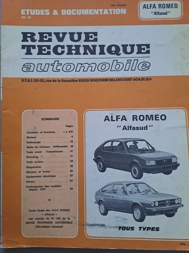 Alfa romeo alfasud tous - tous, types