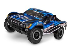 Traxxas Slash 2WD Brushed HD RTR 1:10 Short Course Race Truck bleu avec batte...