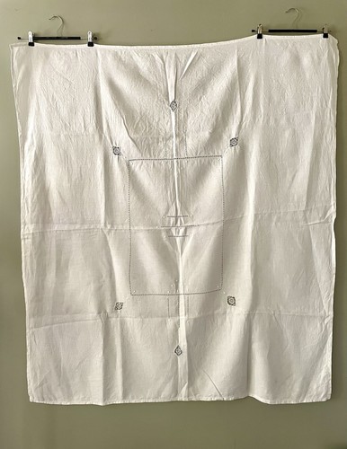 Ancienne nappe coton lin - nappe, et