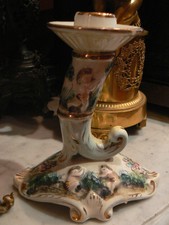 ancien bougeoir faience