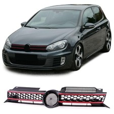 Sport Rayon Calandre Noir Rouge Convient pour VW Golf 6 Aussi Gti 08-13