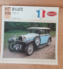 BUGATTI TYPE 44 CARTE EDITION ATLAS AUTO VOITURE