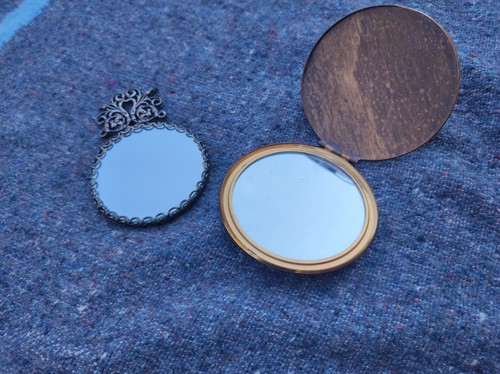 Deux miroirs poche laiton - deux,
