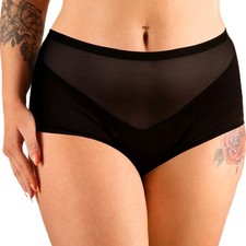 Mademoiselle Culotte - Slip Menstruel Vanessa Taille Haute Noire 5XL Nouveauté