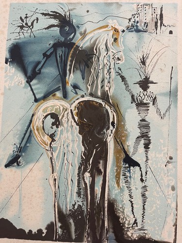Grande estampe signée - , dali