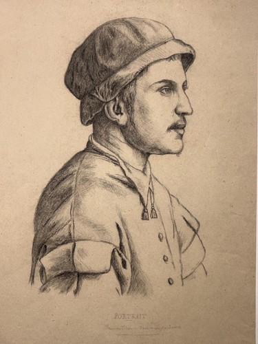 Buste jeune homme - homme, dessin