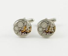 Montre Mouvement Boutons Steampunk Engrenages Machine Industriel Circulaire