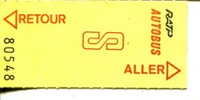 Ancien ticket bus vintage neuf