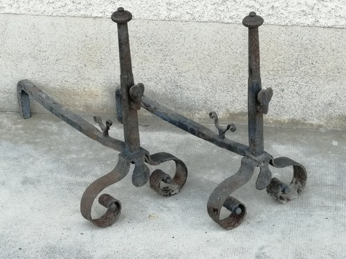 Ancienne paire chenets - paire,