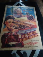Affiche cinéma: les 4 plumes blanches- 1939- 80/60cm -de Zoltan Korda